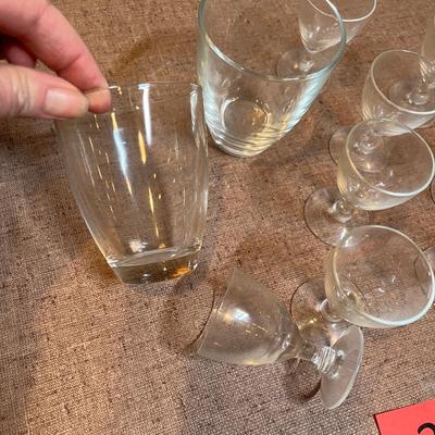 Assorted liquor glasses