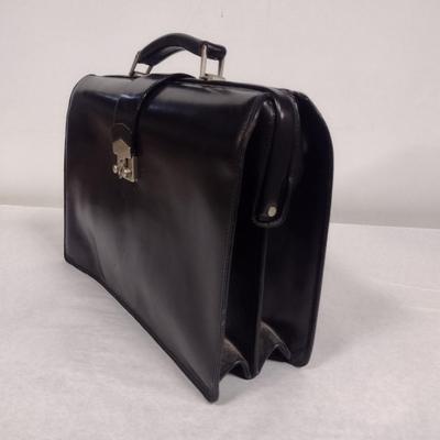 Brooks Brothers Leather Executive Carry Bag with Key