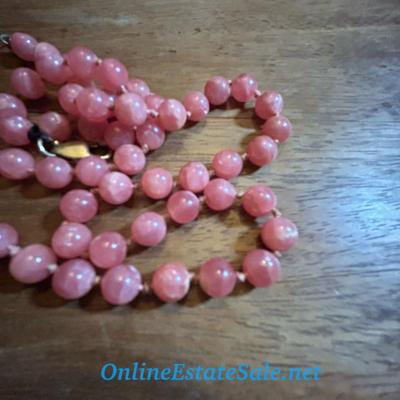 PINK BEADED NECKLACE