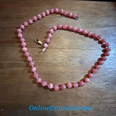 PINK BEADED NECKLACE