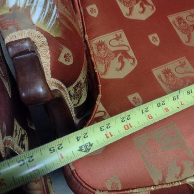 Pair of Wood Framed Upholstered French Country Sitting Chairs