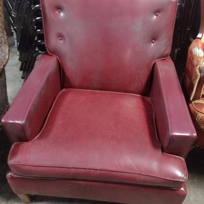 Vintage Red Leather Sitting Chair