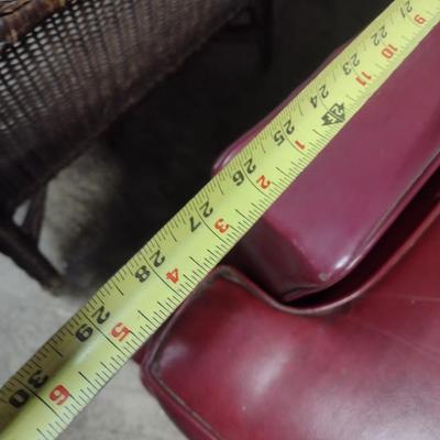 Vintage Red Leather Sitting Chair