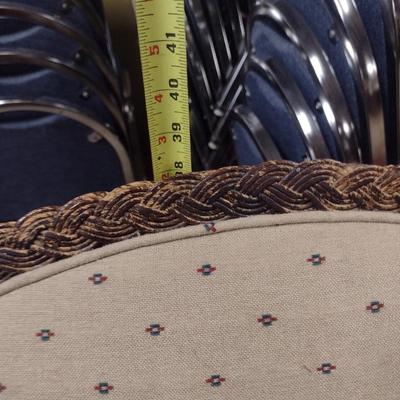 Rattan Sitting Chair with Upholstered Back and Seat