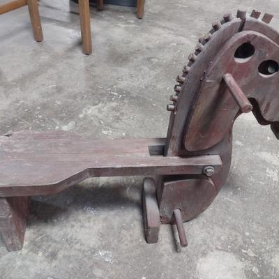Antique Child's Hand-Crafted Wood Hobby Horse
