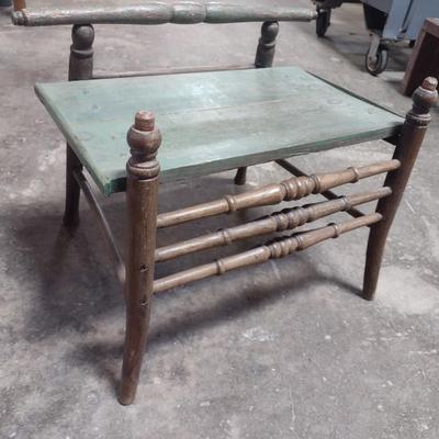 Antique Small Spindle Wood Porch Chair