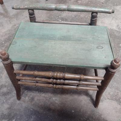 Antique Small Spindle Wood Porch Chair