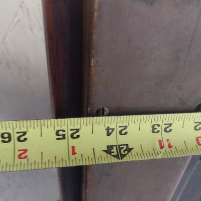 Antique Solid Wood Panel Door with Glass Light and Folk Art Bird and Wrought Iron Accent