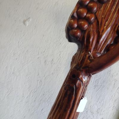 Black Forest Carved Wood Bear Themed Hall Tree Coat Stand