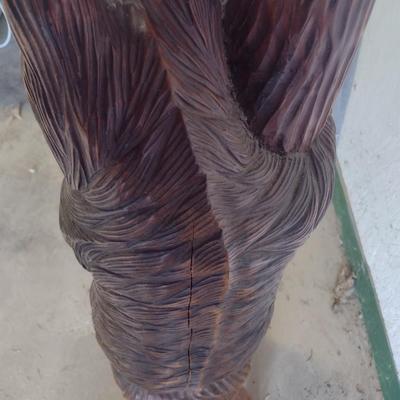 Black Forest Carved Wood Bear Themed Hall Tree Coat Stand