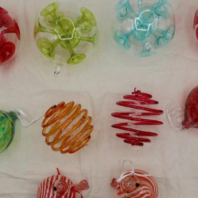 Hand Blown & Glass Christmas Ornaments (10)