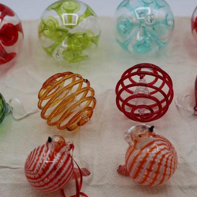 Hand Blown & Glass Christmas Ornaments (10)