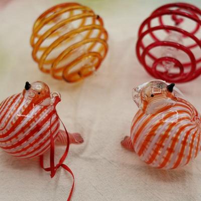 Hand Blown & Glass Christmas Ornaments (10)