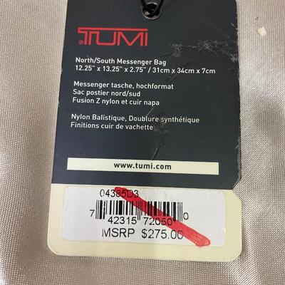 TUMI Men's Leather & Nylon Crossbody Messenger Bag