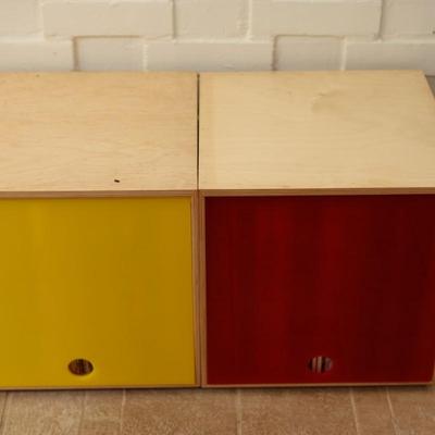 Simple Wood Goods Storage Cubes - Birch (2)