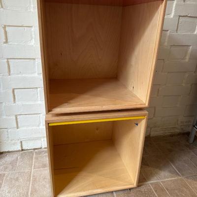 Simple Wood Goods Storage Cubes - Birch (2)