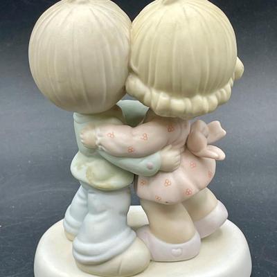 Precious Moments HUG ONE ANOTHER boy and girl figurine