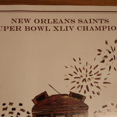 Signed & Numbered - New Orleans Saints Super Bowl Champions Prints
