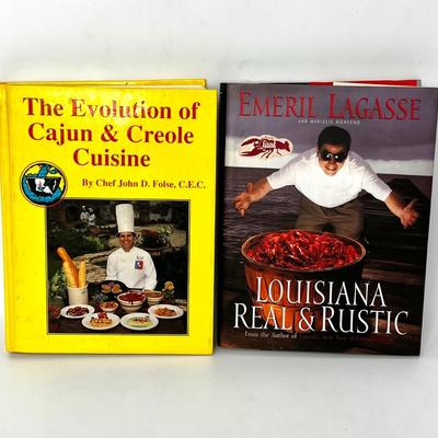 Set of Vintage Louisiana Cookbooks - John Folse, Emeril Lagasse, River Road Recipes I&II, NOLA Junior League, Great Chefs of NOLA, and more