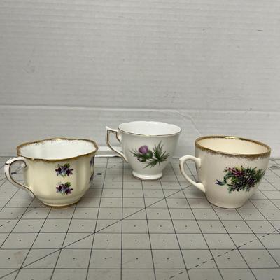 Multicolored Tea Cup & Saucer Set of 3