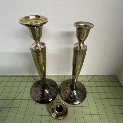 Vintage EPNG Silver plated Candle Sticks