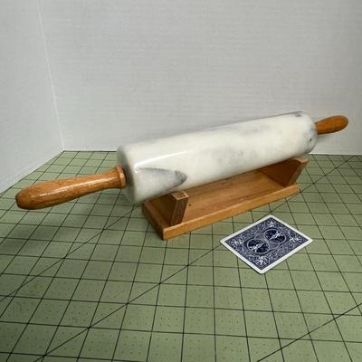 Marble Rolling Pin And Stand