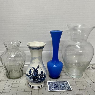 Set of 4 Multicolored Vase