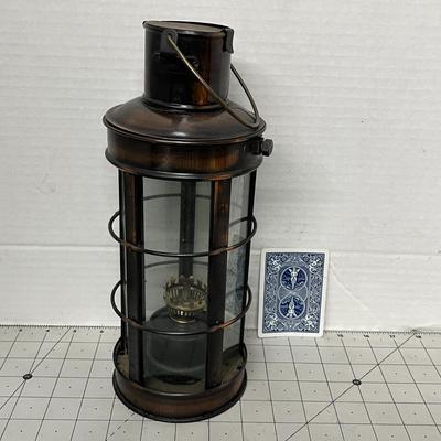 Outdoor Tea Light Copper Lantern