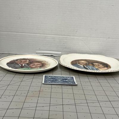 2 Set of Vintage Plate President Nixon & Eisonhower