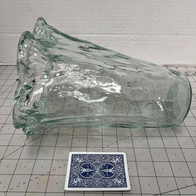 Vintage Aquamarine Glass Vase
