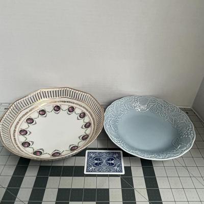 Home Plate Vintage Bowl & Ceramic Cutout Bowl