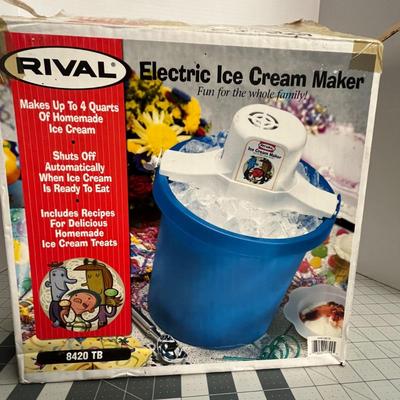 Rival Electric Ice Cream Maker 4 Qt Frozen Yogurt 