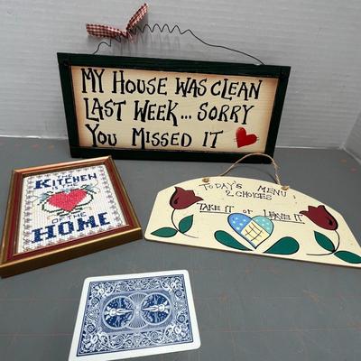 3 Decorative Wall Signs