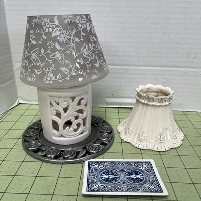 Table Lamp With Candle Ceramic Candle Holder