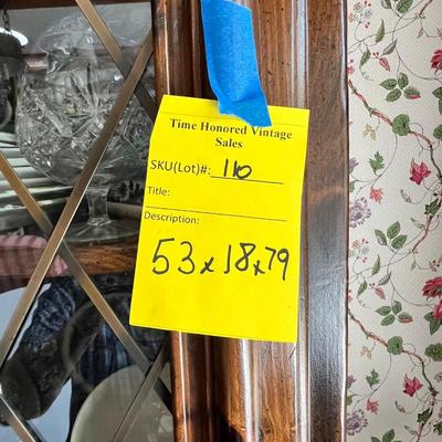 large china cabinet, contents not included