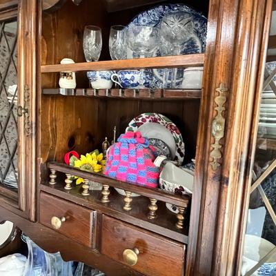 large china cabinet, contents not included