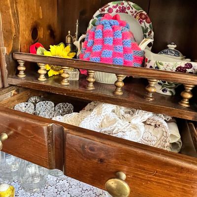 large china cabinet, contents not included