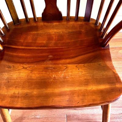 Vintage Leopold Stickley Windsor Solid Cherry Wood Arm Chair