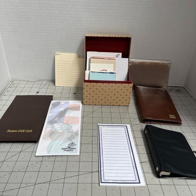 Vintage Recipe Cards Leather Wallet With Files