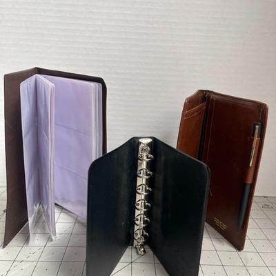 Vintage Recipe Cards Leather Wallet With Files
