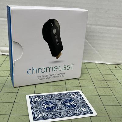 Black Google Chromecast Media Player Complete in Box