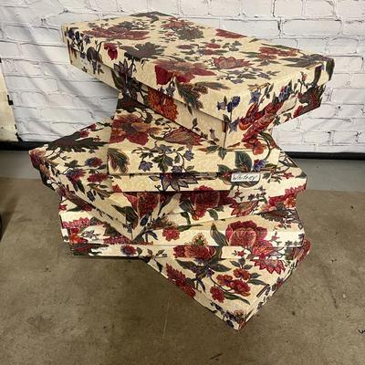 6 Decorated Storage Boxes