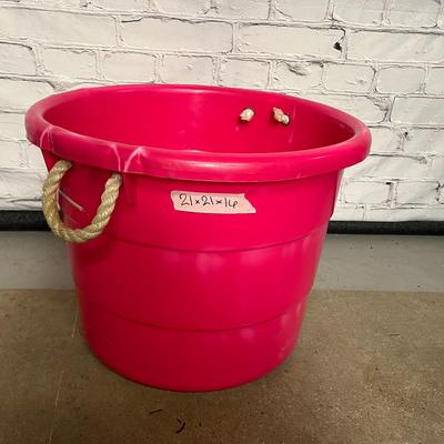 Pink Color Plastic Bucket