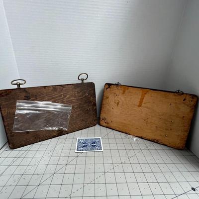 2 Set of Wall Mounted Wooden Rack with Thimble Collection