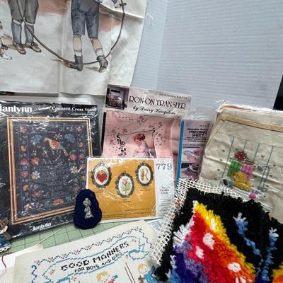Vintage Huge Craft Sewing Stitching Lot Various Pieces