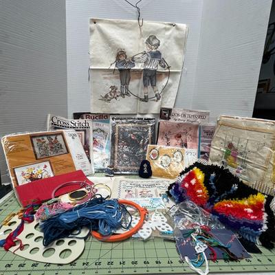 Vintage Huge Craft Sewing Stitching Lot Various Pieces