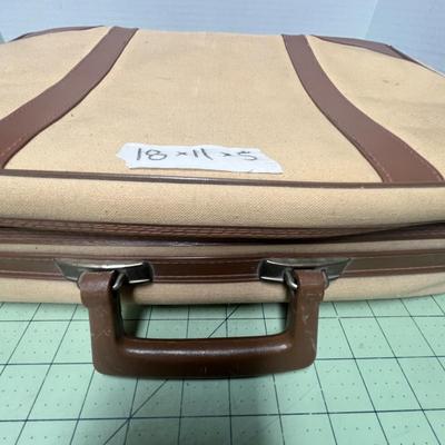 Cream And Brown Shade Leather Laptop Bag