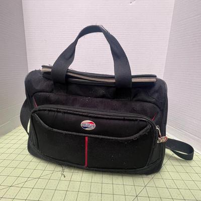 American Tourister Black Carry On Shoulder Travel Bag