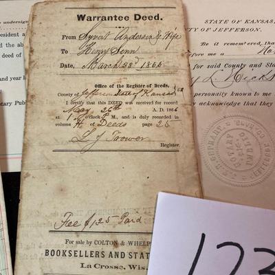 Vintage Deeds and Contracts
