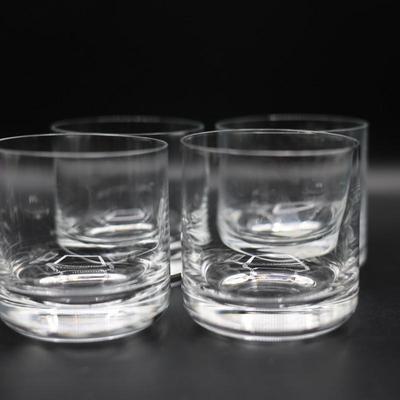Crate & Barrel Crescent Glasses - Set of Four (4)